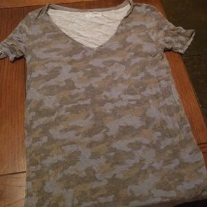 Women's long, camouflaged T